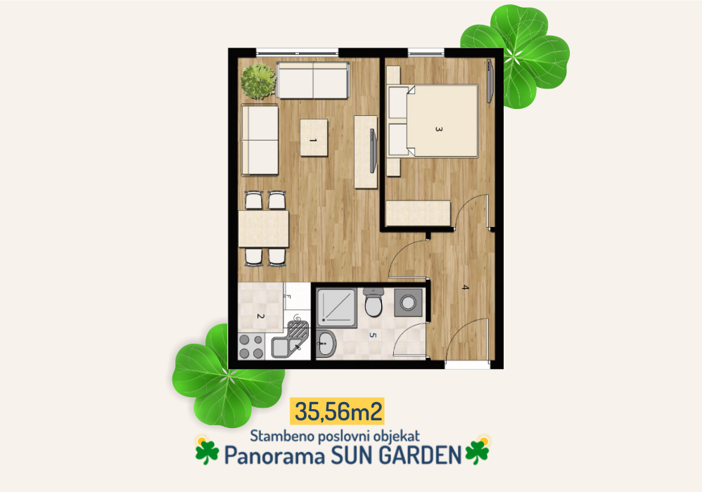 Ponuda tipskih stanova - objekat Panorama Sun garden