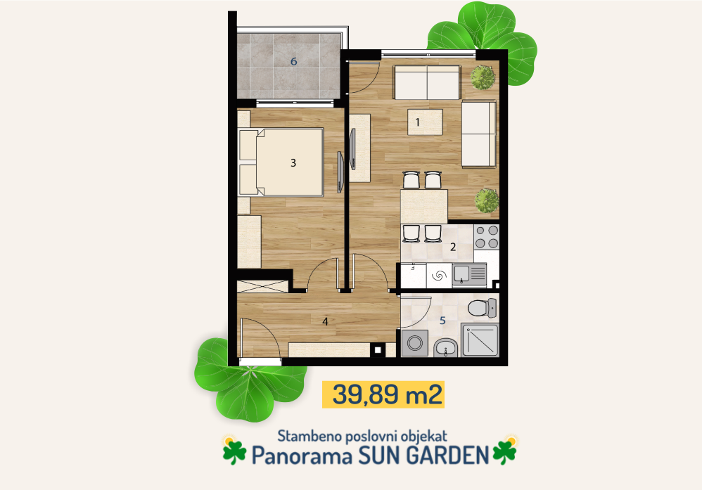 Ponuda tipskih stanova - objekat Panorama Sun garden