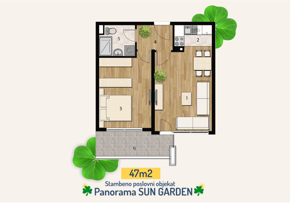 Ponuda tipskih stanova - objekat Panorama Sun garden