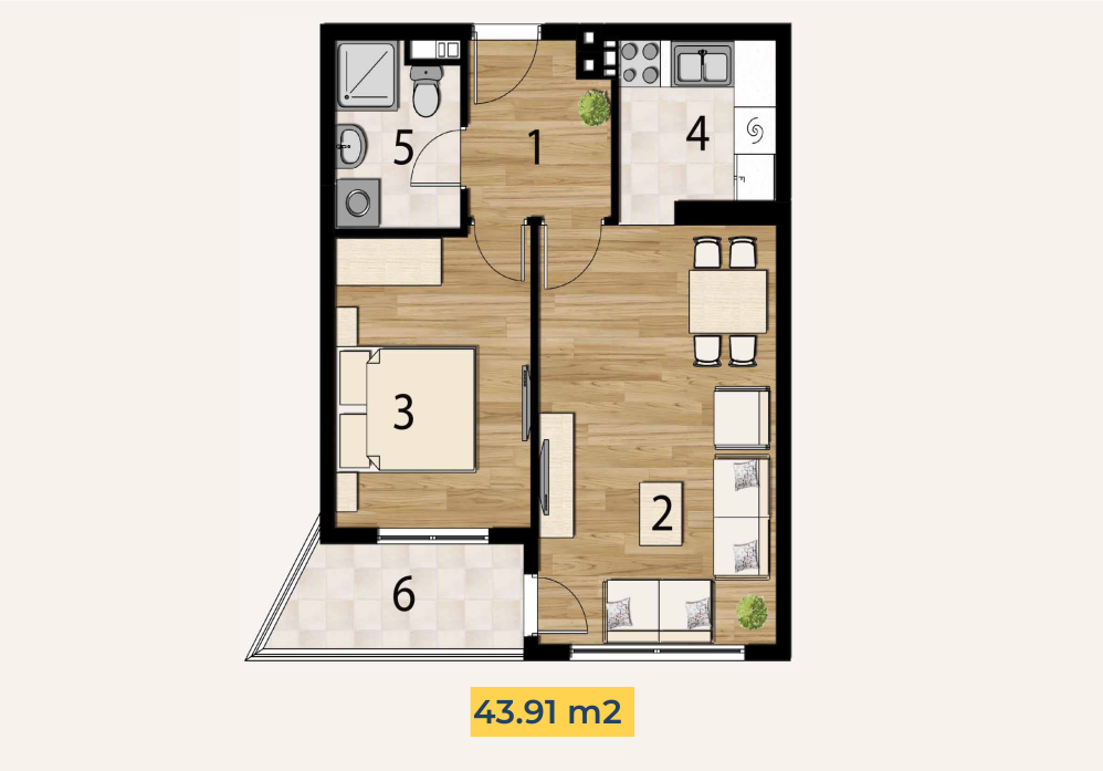 Stanovi 39-47m2